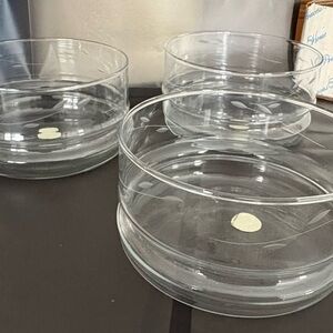 Princess House Clear Glass Bowls Set